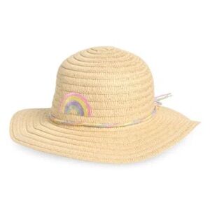 CAPELLI NEW YORK
Kids' Rainbow Straw Hat In Beige Pale Multi
